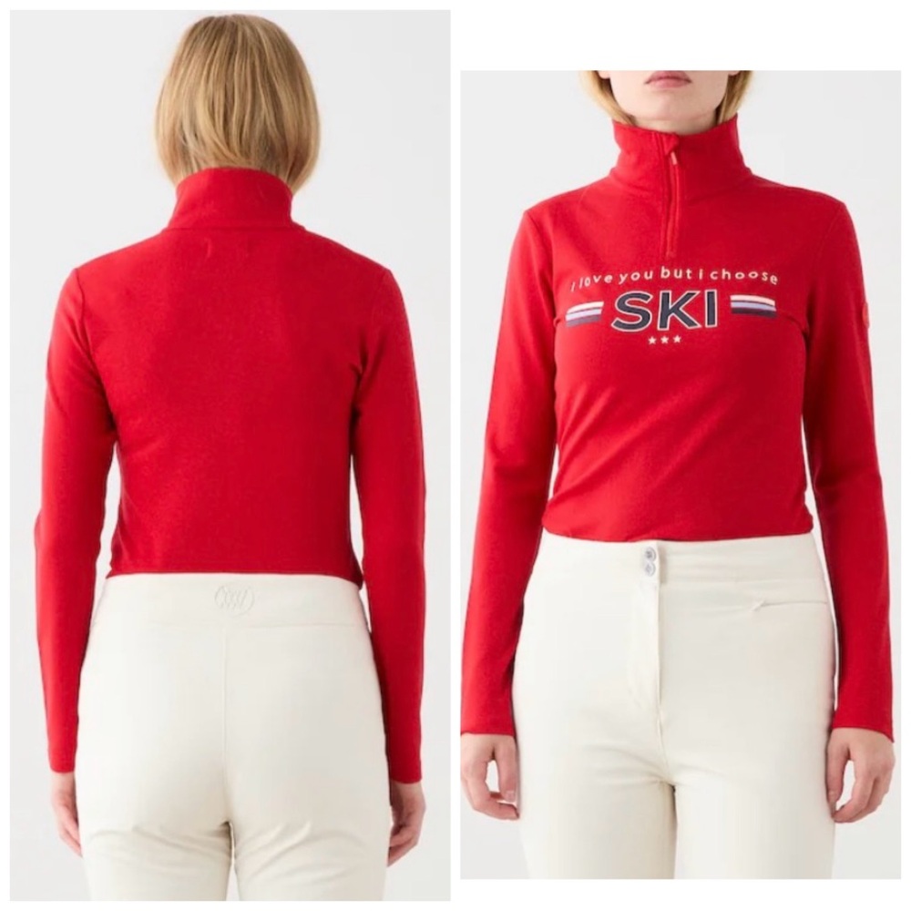 We Norwegians Bibi Zip Up Red Women’s Wool Blend Medium Base‎ Layer